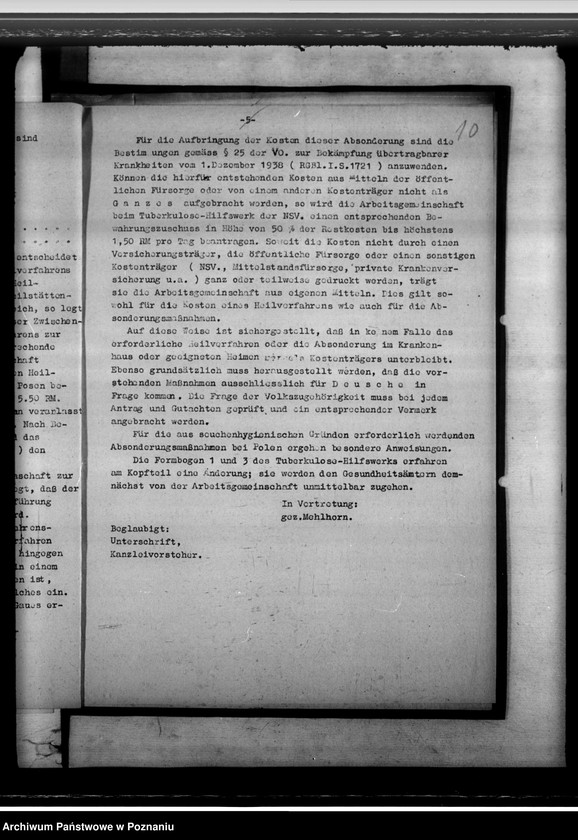 Obraz 14 z jednostki "Hygienische Verhältnisse der Ansiedlungsdörfer für Umsiedler aus Galizien. Bekämpfung der Tuberkulose"