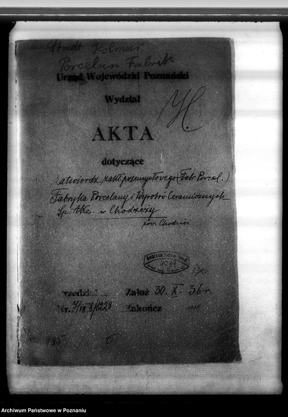 Obraz 4 z jednostki "Zatwierdzenie Zakładu Przemysłowego Fabryka Porcelany i Wyrobów Ceramicznych Spółka Akcyjna w Chodzieży pow. chodzieski"