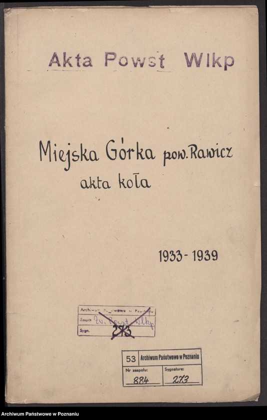 Obraz 3 z jednostki "Miejska Górka, powiat Rawicz - akta koła."