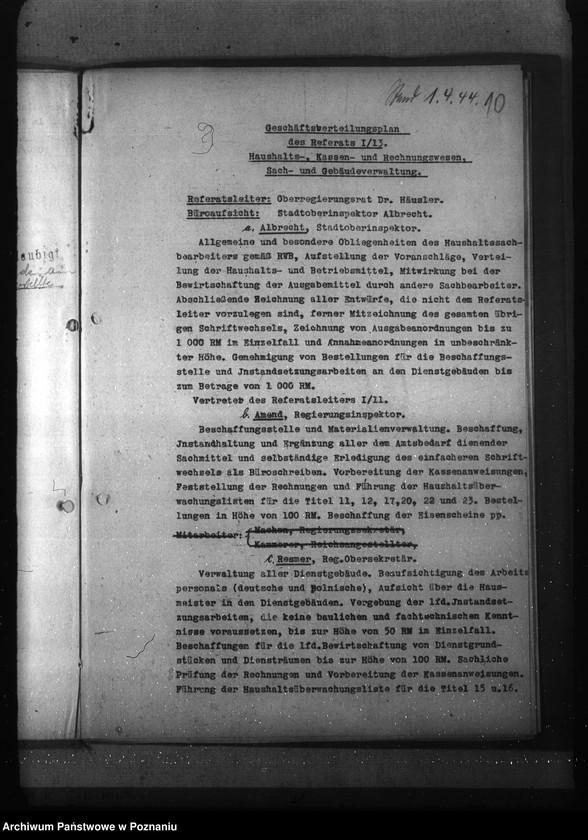 Obraz 14 z jednostki "Geschäftsverteilungsplan (dla księgowości)"