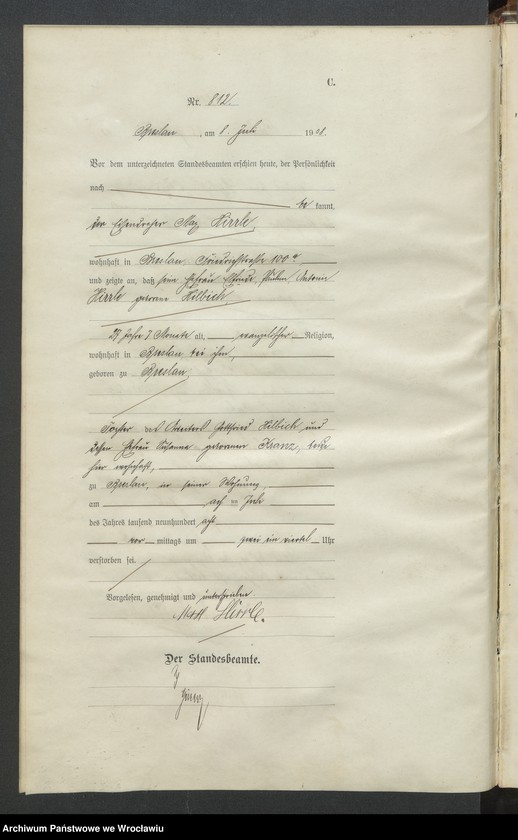 image.from.unit.number "Sterbe-Haupt-Register Breslau IV 1908 Band 3"