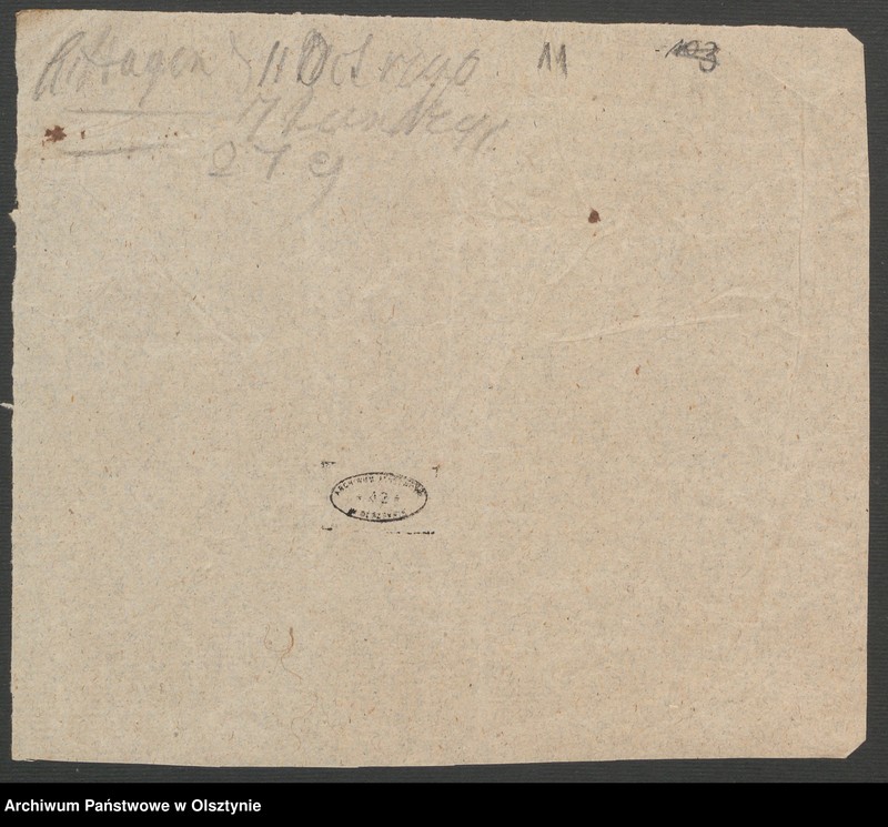 image.from.unit.number "Den Aufbau eines Stalles bei der Pfarr=Wohnung in Lahna [Łyna]"