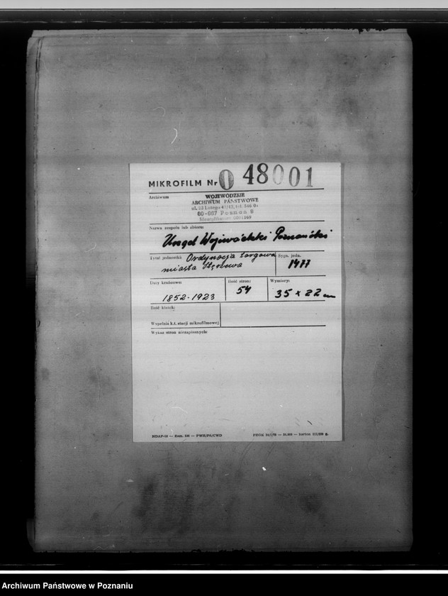 Obraz 2 z jednostki "Ordynacja targowa miasta Stęszewa"