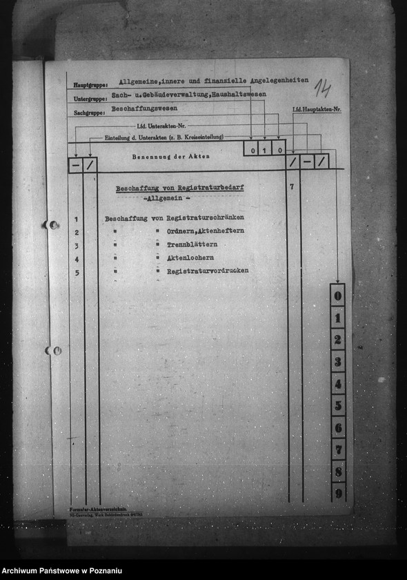 Obraz 18 z jednostki "Aktenplan (Haushalts-, Kassen- und Rechnungswesen)"