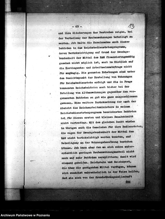 Obraz 17 z jednostki "Lageberichte über Wohnungs - und Siedlungswesen"