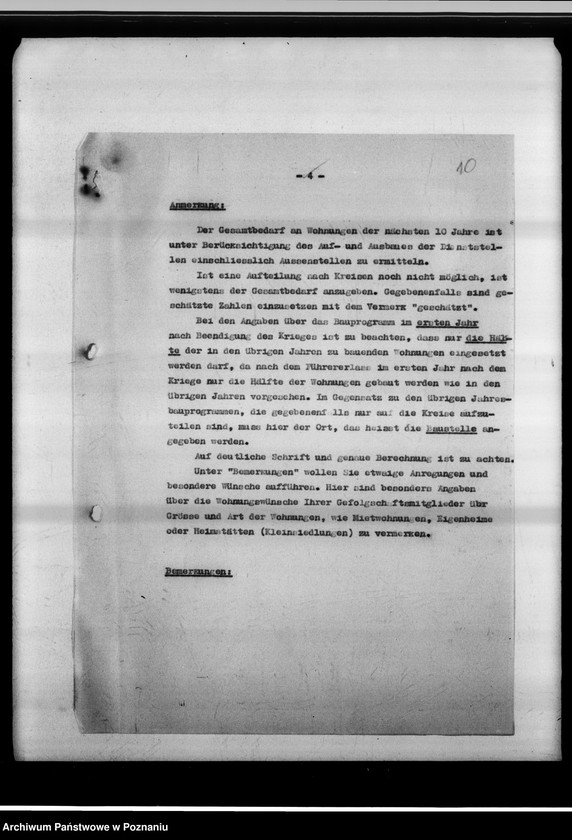 Obraz 15 z jednostki "Vorbereitung des Wohnungsbauprogrammes nach dem Kriege. Feststellung des Wohnungsbedarfes."