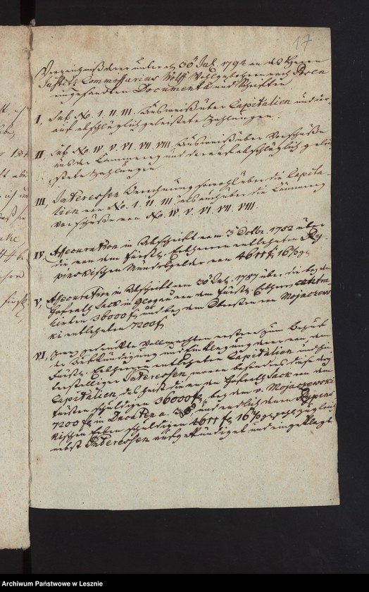 Obraz 20 z jednostki "[Akta manualia J. C. in Sachen der Stadt Lissa contra den Fürsten von Sułkowski wegen Abgaben]"