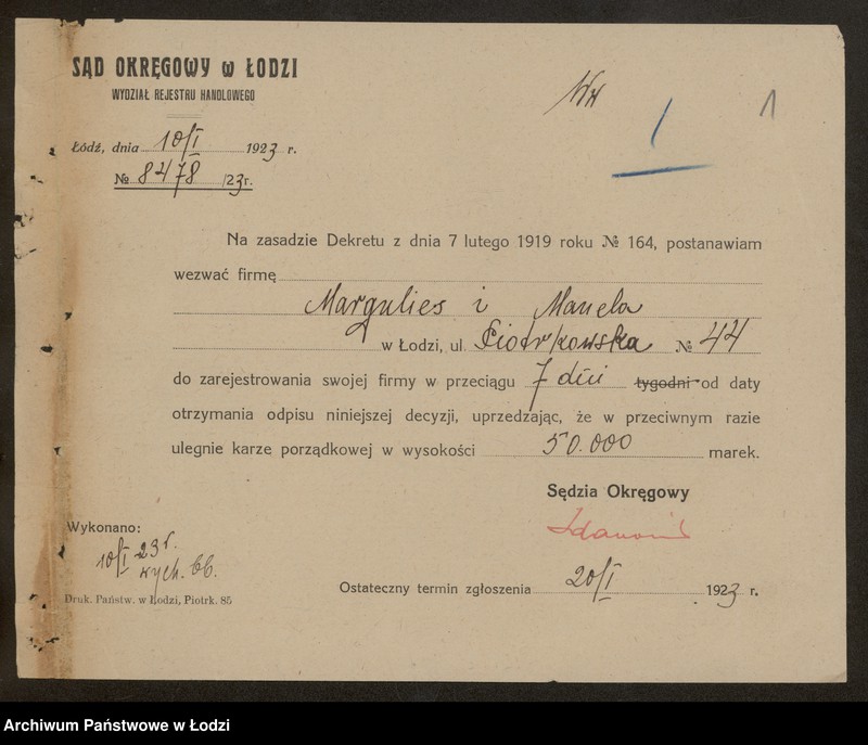 Obraz 3 z jednostki "Markulies i Manela- Przemysł Fornierów i Dykt Klejonych"