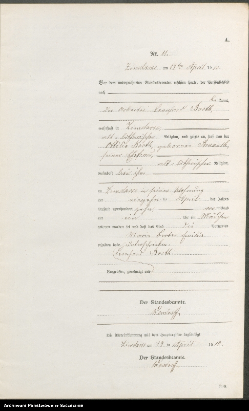 Obraz 14 z jednostki "Geburtsregister"