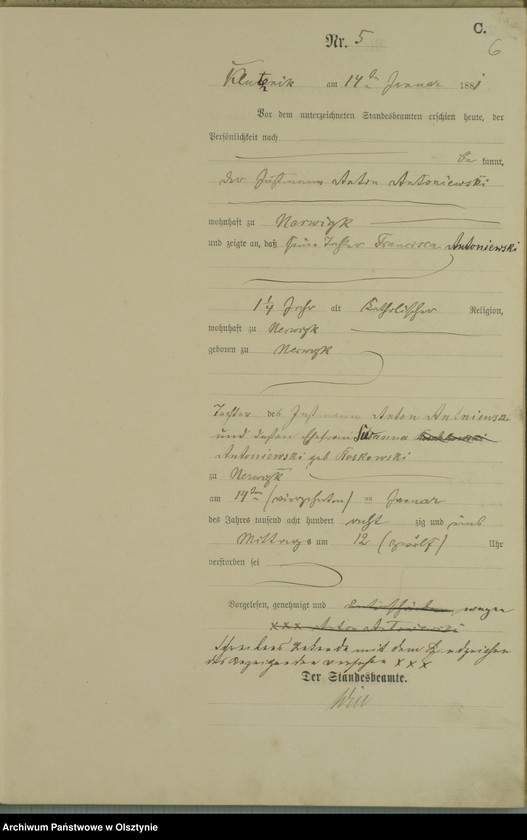 image.from.unit.number "Sterbe-Haupt-Register Nr 1 - 27"