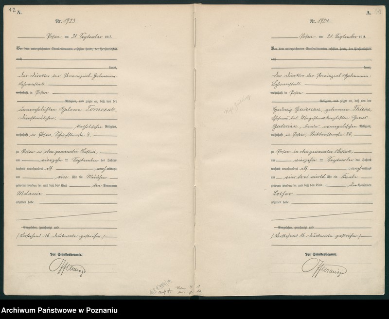 Obraz 9 z jednostki "Księga miejscowa urodzeń tom V [Rejestr główny urodzeń]"