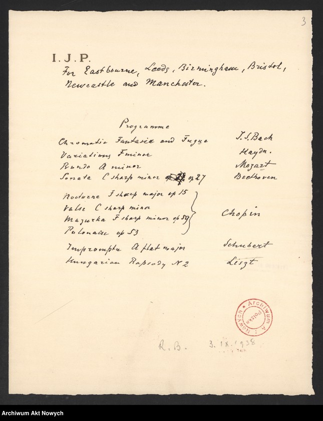 image.from.unit.number "Spisy granych utworów. Rękopisy I. J. Paderewskiego"