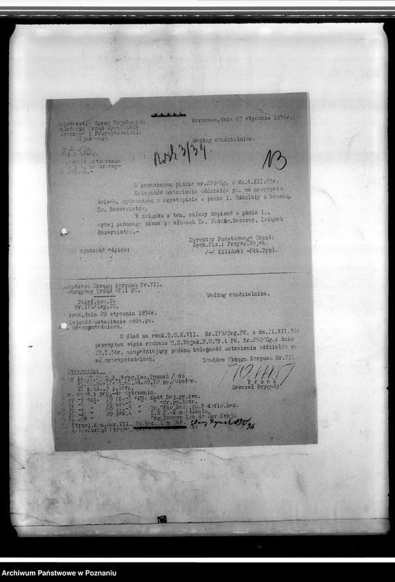 Obraz 17 z jednostki "Korespondencja Związku-rozkazy wykonawcze, wytyczne do pracy Związku Rezerwistów, zarządzenia w sprawie ulg kolejowych, sprawy personalne, sprawozdania z działalności"
