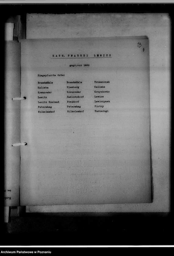 image.from.unit.number "Kreissippenamt Birnbaum [Międzychód]. Bücher evangelischer Kirchen, Altlutheraner, Bücher katholischer Kirchen, Zivilstandsregister, Seelenlisten, Zweitschriften"