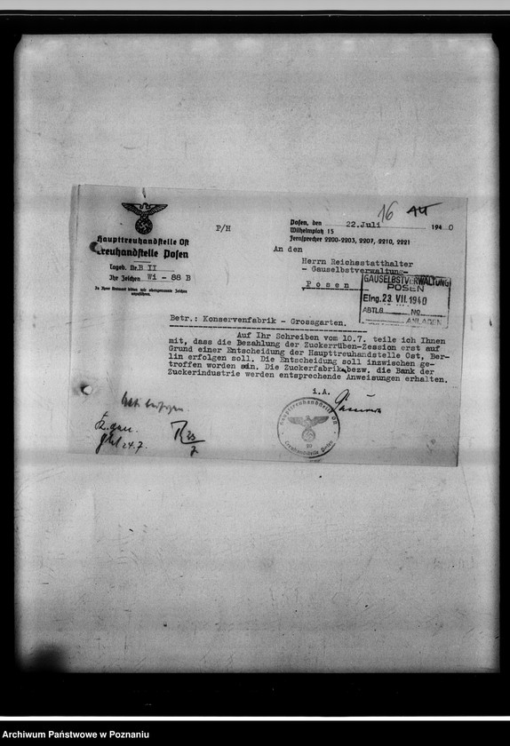 Obraz 20 z jednostki "Forderungen Grossgarten contra Zuckerfabrik Gostingen [za dostarczone buraki cukrowe]."