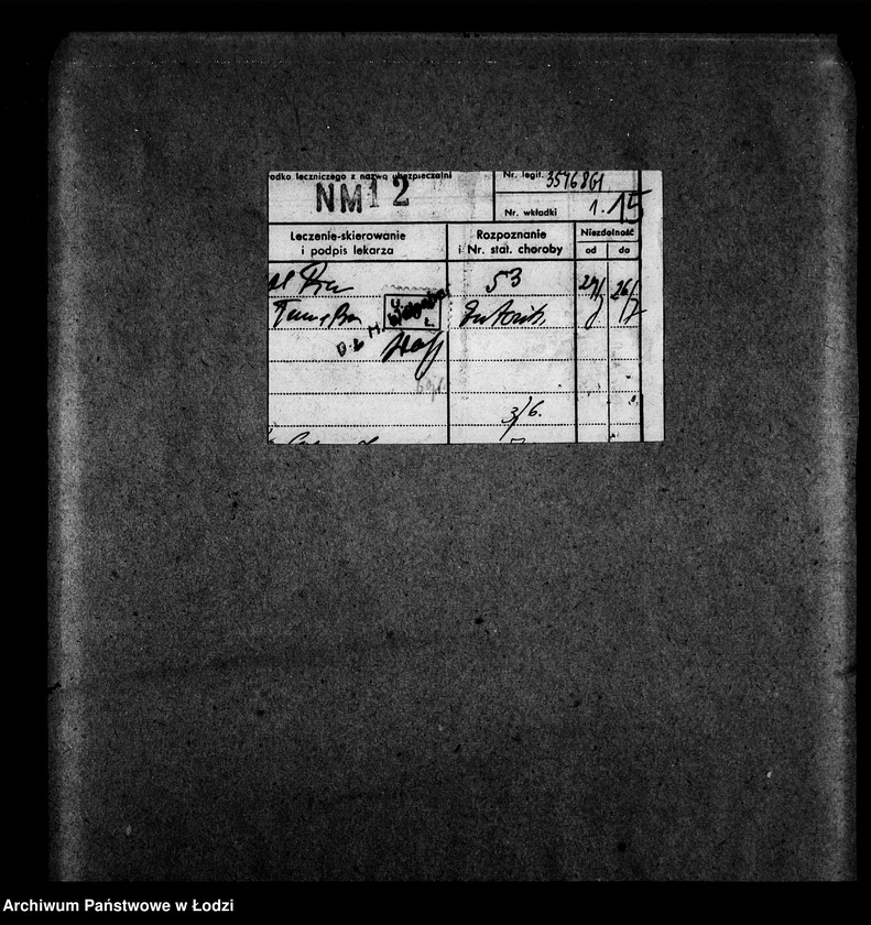 Obraz 18 z jednostki "Gerberei Abteilung [Zasiłki chorobowe dla pracowników wydziału, zaświadczenia lekarskie, listy pracowników]"