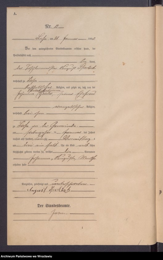 image.from.unit.number "Księga urodzeń Leśnica (Deutsch Lissa) 1890"