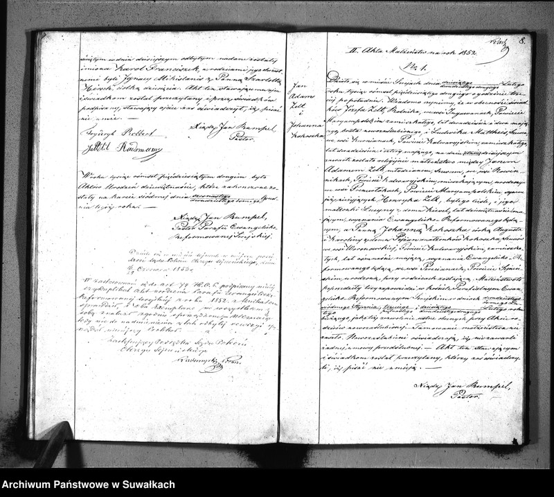 image.from.unit.number "Duplikat Aktów Stanu Cywilnego Urodziń, Małżeństw i Zejść Parafii Ewangelicko-Reformowanej Serejskiej na rok 1852"