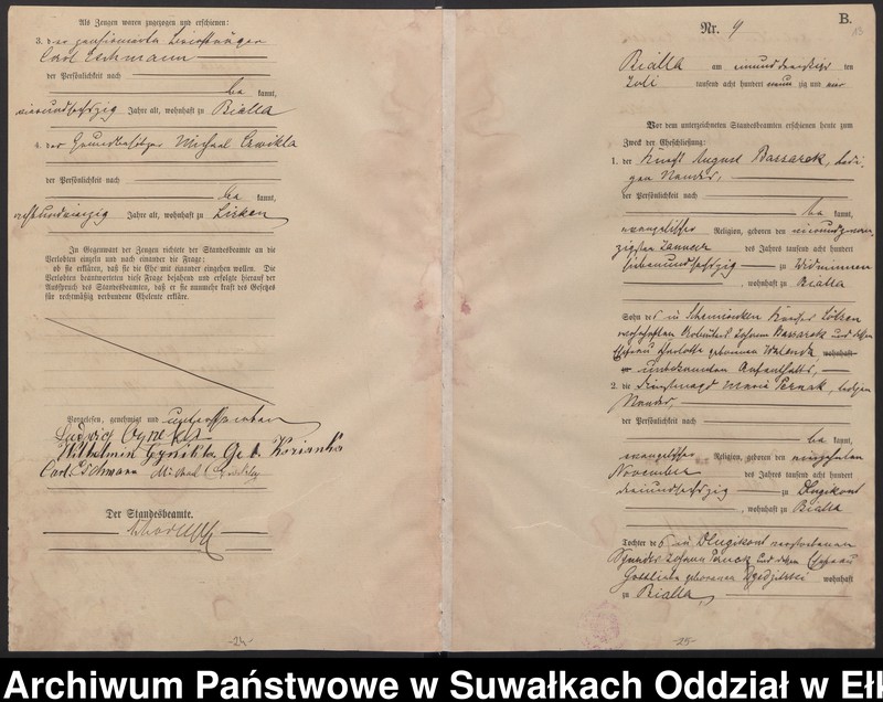image.from.unit.number "[Heiraths-Haupt-Register des Königlichen Preussischen Standes-Amtes Bialla Kreis Johannisburg]"