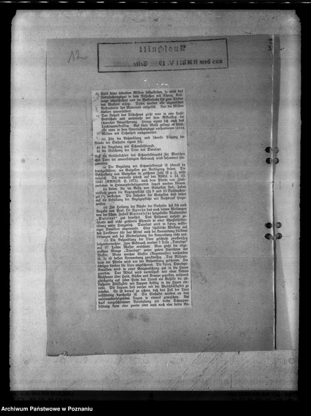 Obraz 16 z jednostki "Bekämpfung der Räude der Einhufer - Pferde, Gaszelle zur Behandlung räudekranker Pferde."