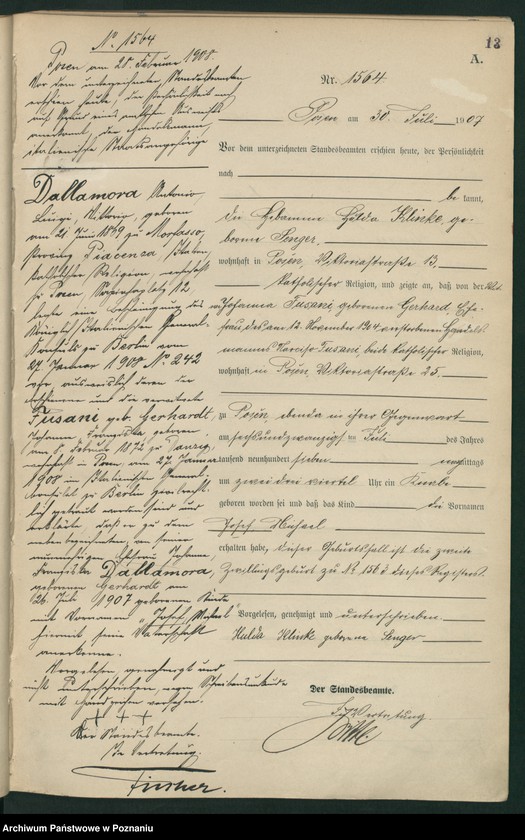 Obraz 15 z jednostki "Księga miejscowa urodzeń tom IV [Rejestr główny urodzeń]"