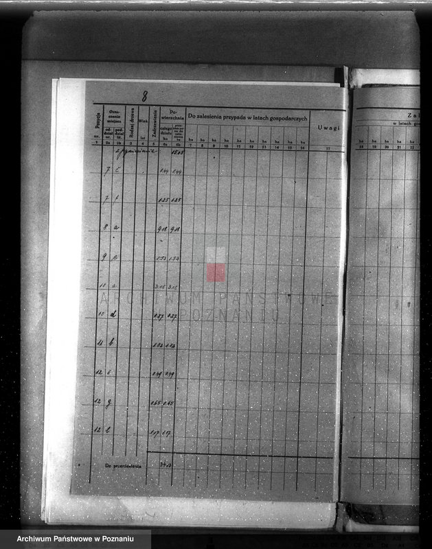 image.from.unit.number "Plan urządzenia gospodarstwa leśnego dla lasu majętności Biezdrowo powiat szamotulski"