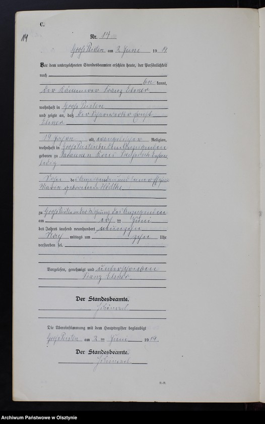 image.from.unit.number "Sterbe-Neben-Register Nr 1 - 21 [ Księga zgonów - wtóropis ]"