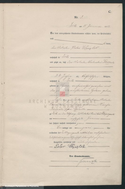 Obraz 8 z jednostki "Sterbe-Haupt-Register"