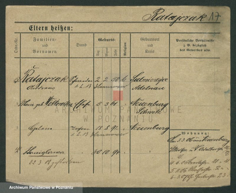 Obraz 19 z jednostki "Ratajczak (żonaci) - Ratajczyk"