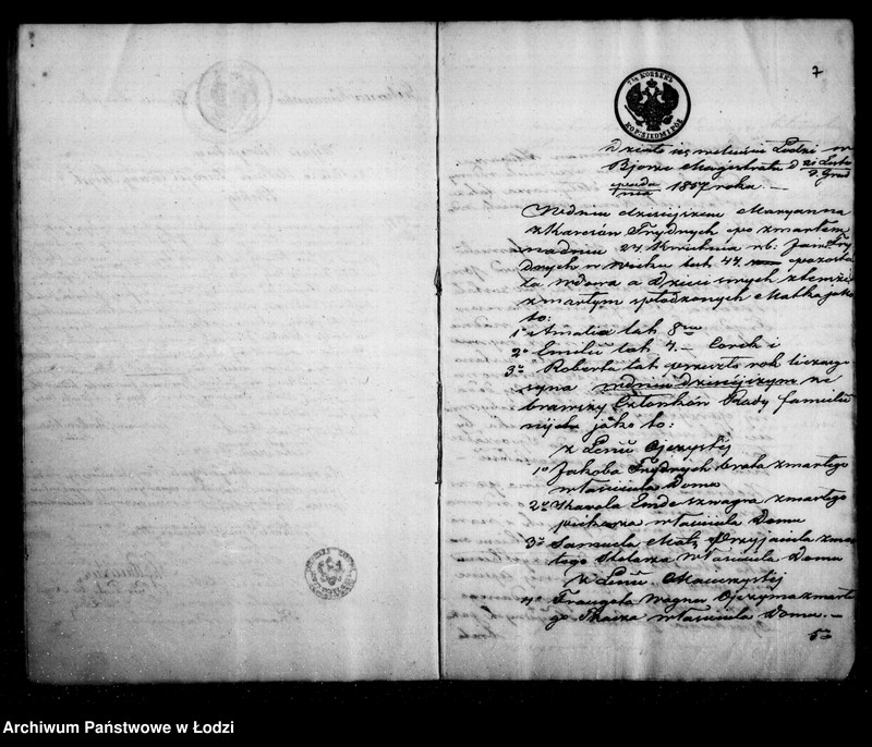 Obraz 10 z jednostki "Akta tyczące się ustanowienia opieki nad nieletnimi po zmarłym Janie Frydrychu t. j. Amalią, Emilią i Robertem rodzeństwem Frydrych"