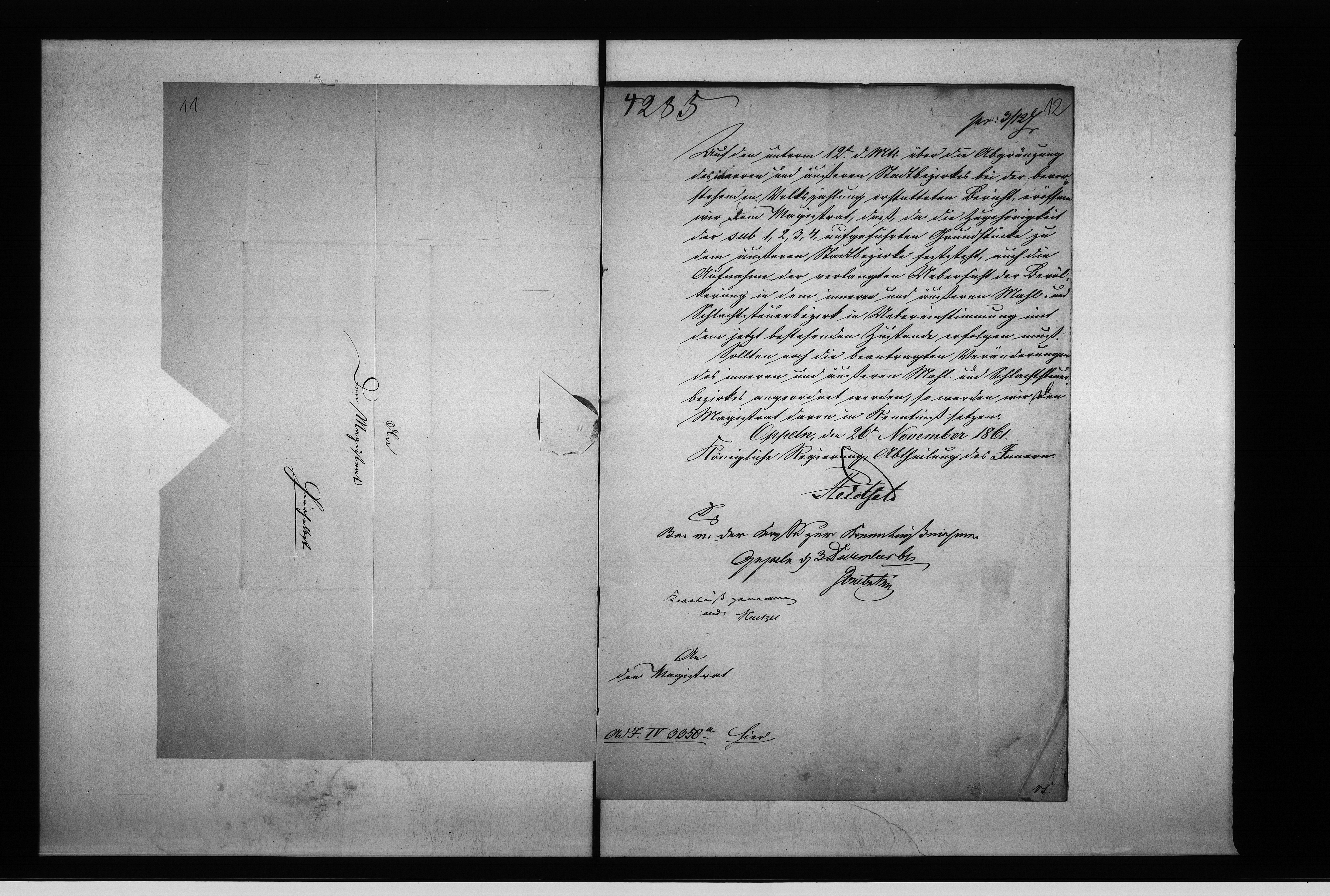 Obraz 13 z jednostki "Acta des Magistrats zu Oppeln betreffend die Erweiterung des mahl- und schlachtsteuerpflichtigen Bezirks der Stadt"