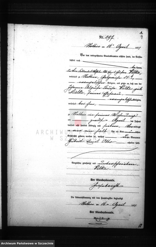 Obraz 12 z jednostki "Geburts-Register (Neben-Register) Band III"