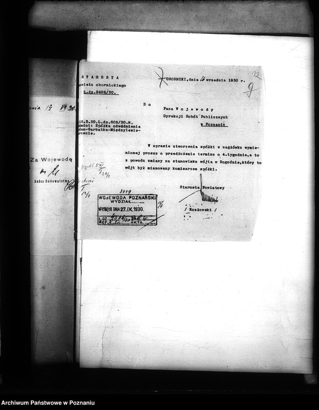 Obraz 15 z jednostki "Sprawy prawne spółek wodnych i melioracyjnych w powiecie obornickim"