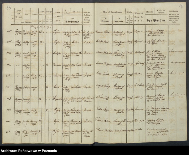 Obraz 15 z jednostki "[Akta urodzeń i chrztów, zapowiedzi i ślubów, zgonów i pogrzebów]"