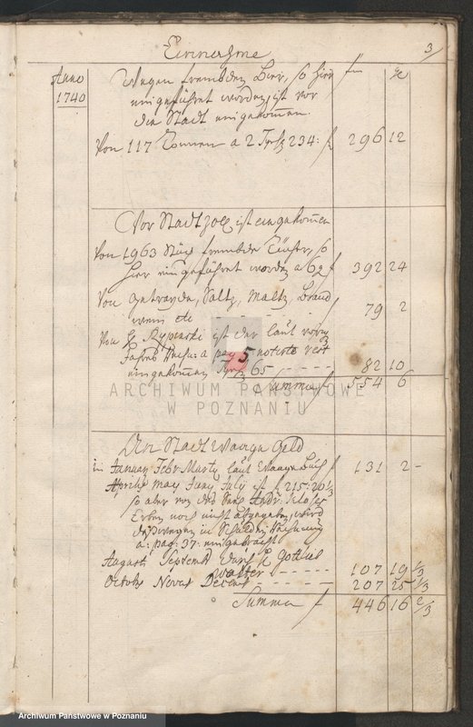 Obraz 5 z jednostki "Rechnung der Stadt Lissa; język niemiecki"