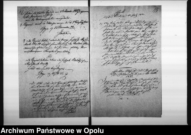 Obraz 13 z jednostki "Acta des Magistrats zu Oppeln betreffend: die Ablösung der Fleischbankgerechtigkeit der Paul Jelonekschen Erben sub No 13"