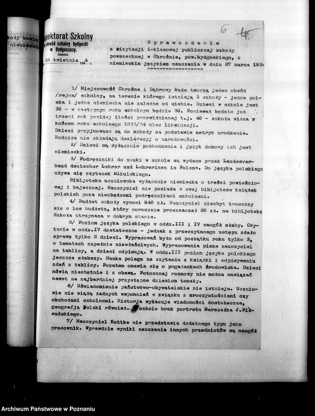 Obraz 10 z jednostki "Sprawozdania z wizytacji publicznych szkół powszechnych z niemieckim językiem nauczania"