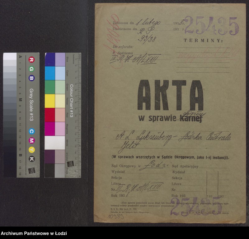 Obraz 2 z jednostki "Łódzka Cebtrala Jelit- Aron Lejzor Luksenberg"