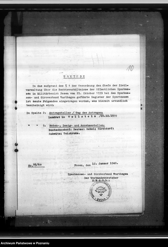 Obraz 14 z jednostki "Sparkassen und Giroverband Wartheland"