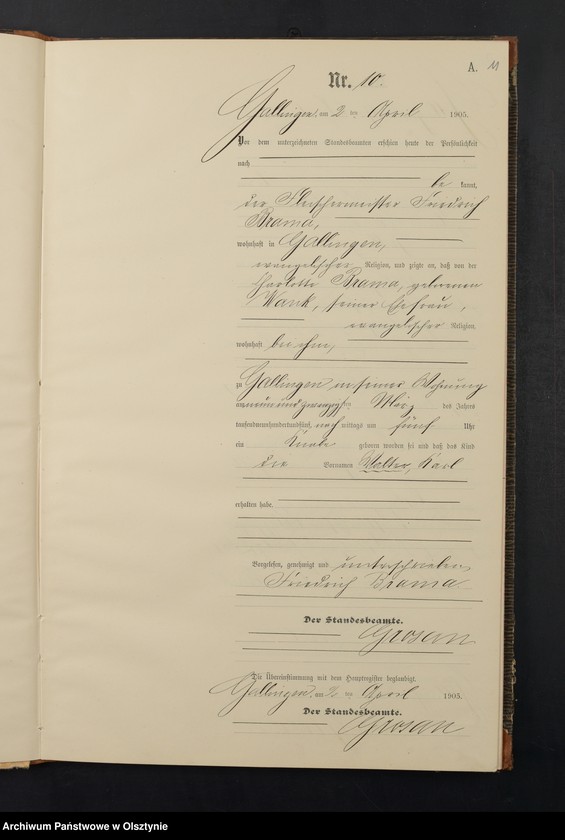 Obraz 14 z jednostki "Geburts-Neben-Register Nr 1 - 43"