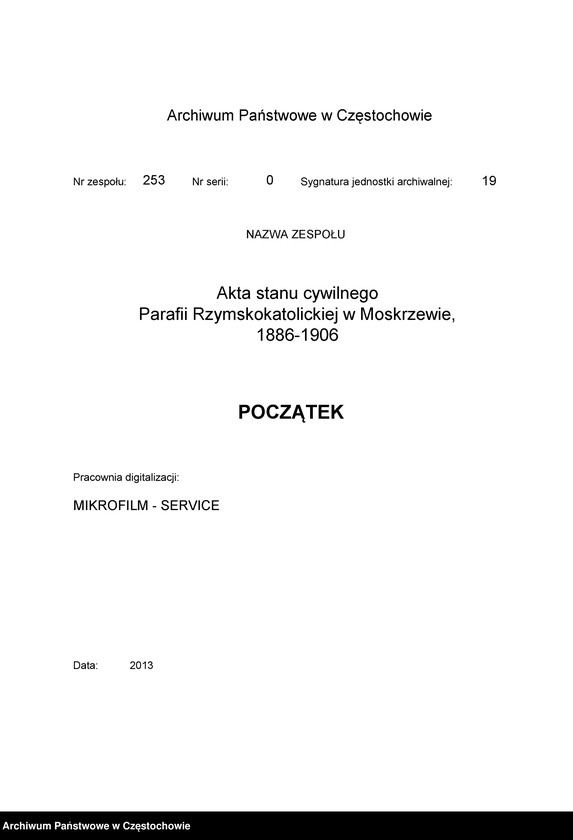 Obraz 3 z jednostki "Duplikat aktów urodzeń, małżeństw, zgonów z 1887 roku"