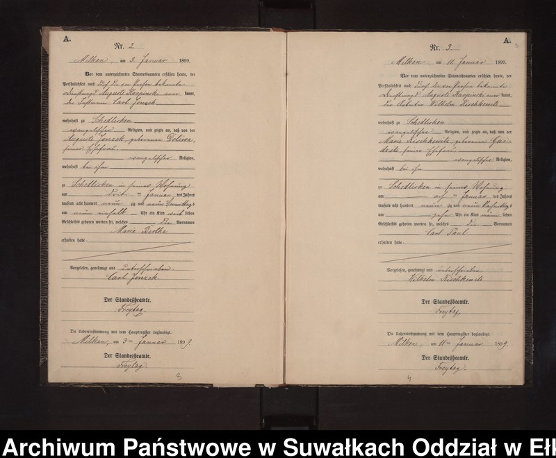 image.from.unit.number "Geburts-Neben-Register des Preussischen Standes-Amtes Stasswinnen Kreis Lötzen"