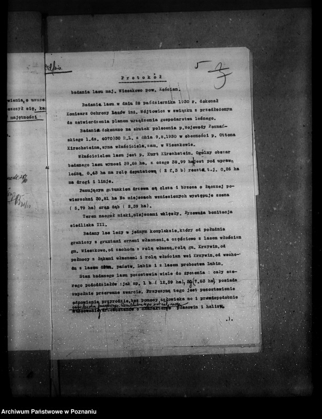 Obraz 10 z jednostki "Majętność /leśna/ Wieszkowo powiat kościański"