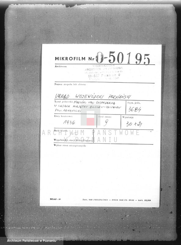 Obraz 2 z jednostki "Nadzór nad gospodarką w lasach majątku Billczew-Kowalew powiat obornicki"