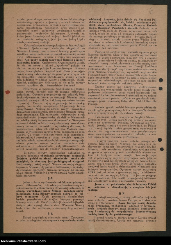 Obraz 7 z jednostki "Odezwy [tezy do referatów, materiały propagandowe różnych organizacji społeczno - politycznych]"