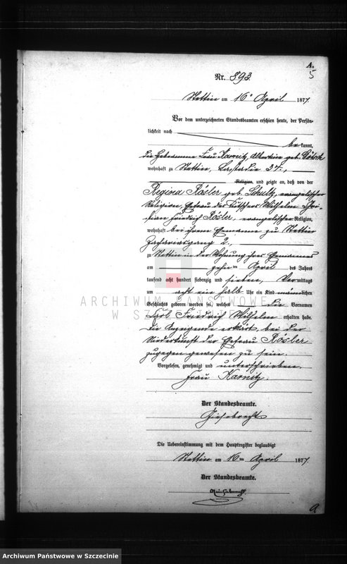 Obraz 8 z jednostki "Geburts-Register (Neben-Register) Band III"