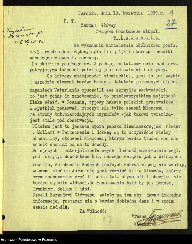 image.from.unit.number "Informacje o zachowaniu się Niemców na wiosnę 1939 r."