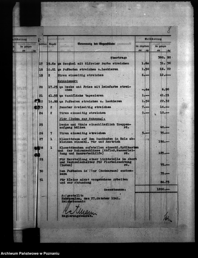 Obraz 12 z jednostki "Ausbau der Ober - Heimschule Hohensalza (Inowrocław)"