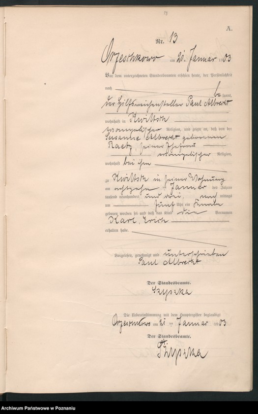 Obraz 16 z jednostki "Księga urodzeń"