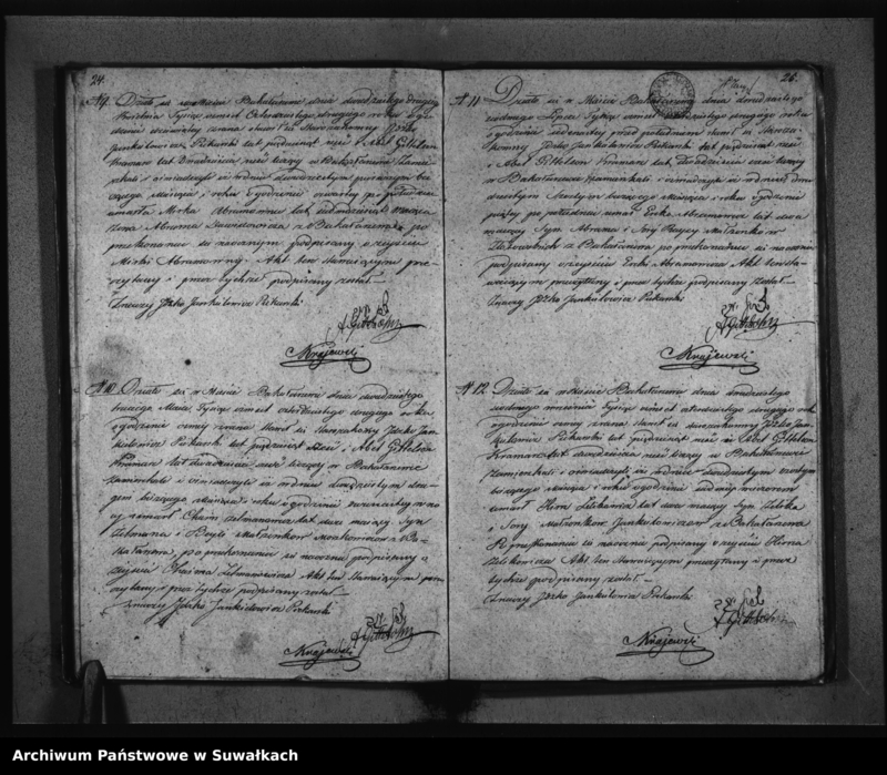 image.from.unit.number "Duplikat Akt osób Urodzonych, Zmarłych i Zaślubionych Urzędnika Stanu Cywilnego Wyznania Mojżeszowego Okręgu Bakałarzewo pro 1842"